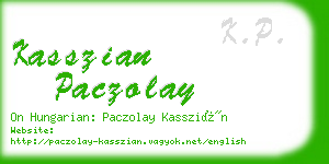kasszian paczolay business card